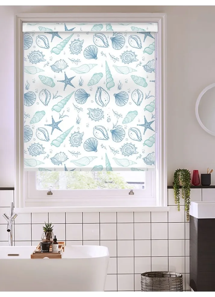Shell Yeah Blue Grip Fit Roller Blind