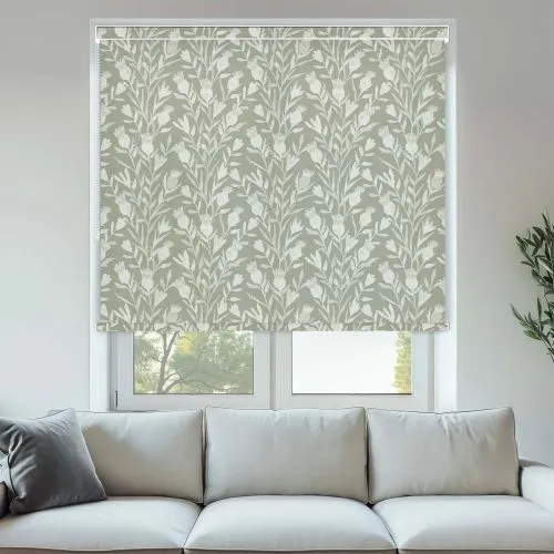 Heather Sage Pelmet Roller Blinds - Stylish Window Covering