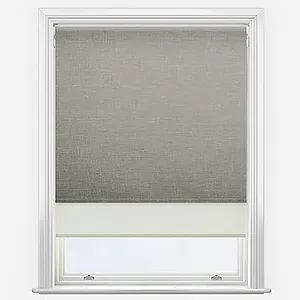 Voga Blackout Dove Grey & Cream Double Roller Blind