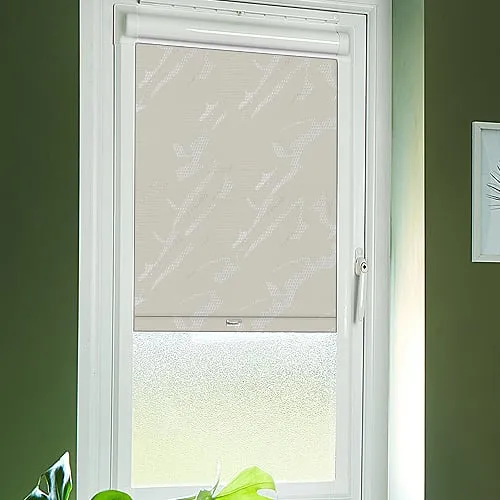 Stella Fr Vanilla (Moisture Resistant) Perfect Fit Blackout Roller Blinds