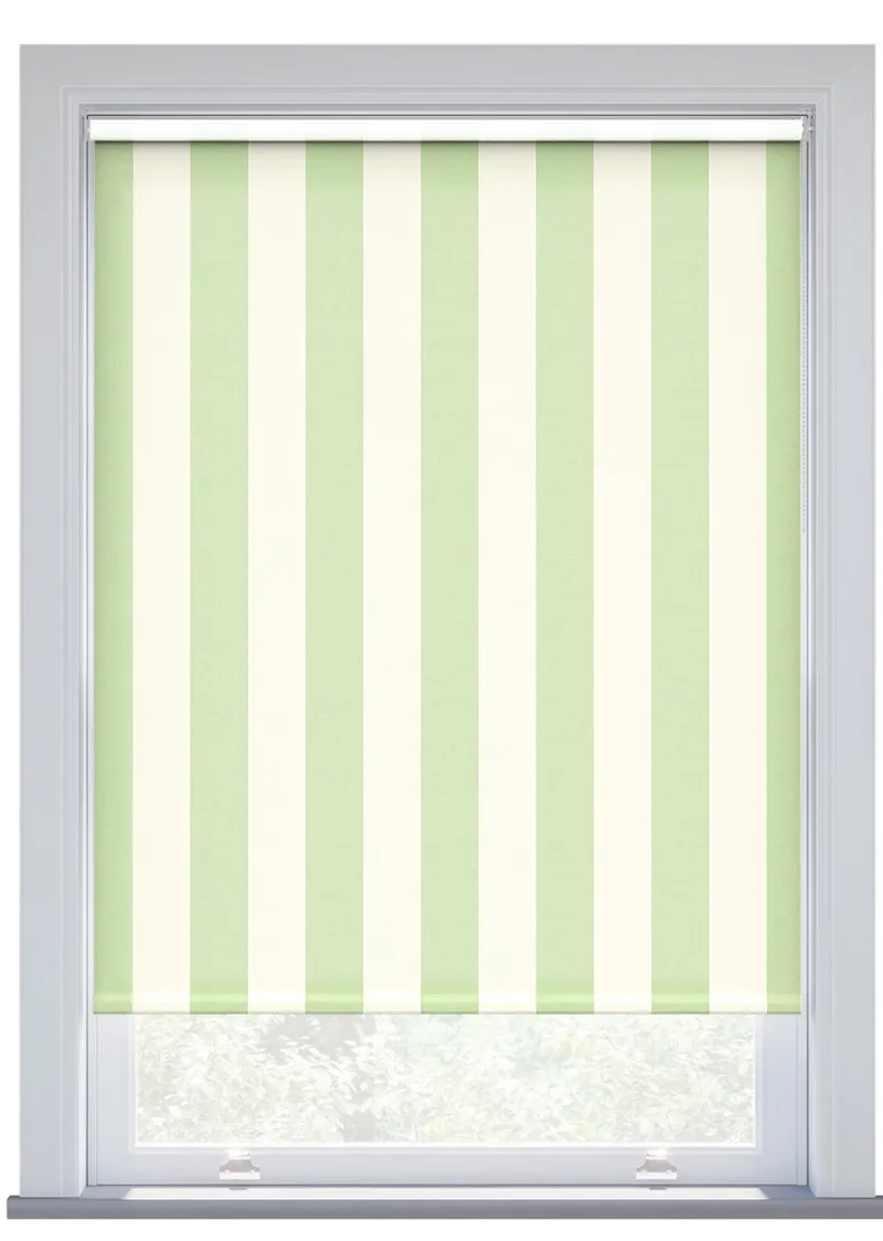 Scion Central Stripe Pea Green Roller Blind