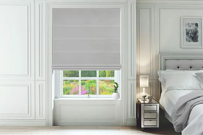 Vicenza Grey - Faux Silk Roman Blind