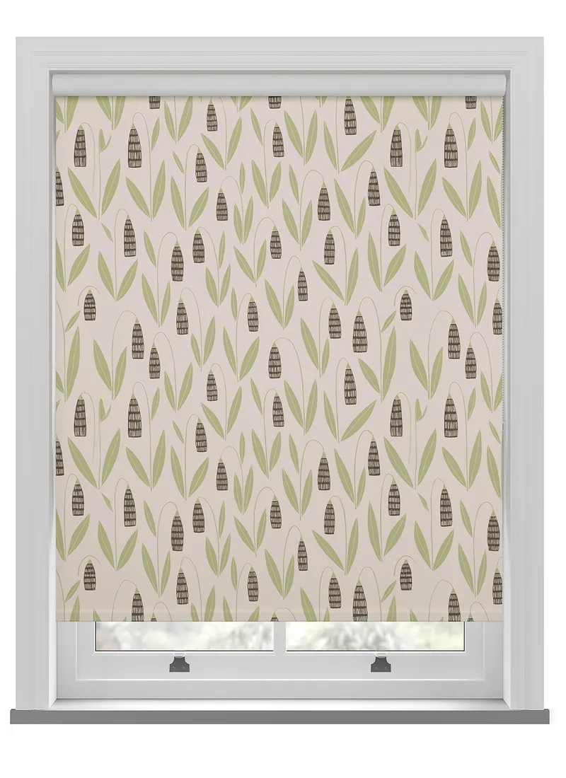 Miss Print Snow Drops Forest Shade Roller Blind