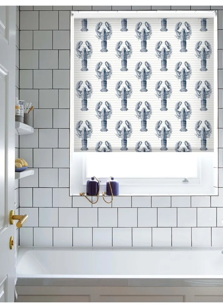 Lobster Navy Roller Blind