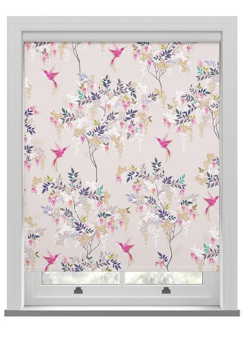 Sara Miller Hummingbird Oyster Roller Blind