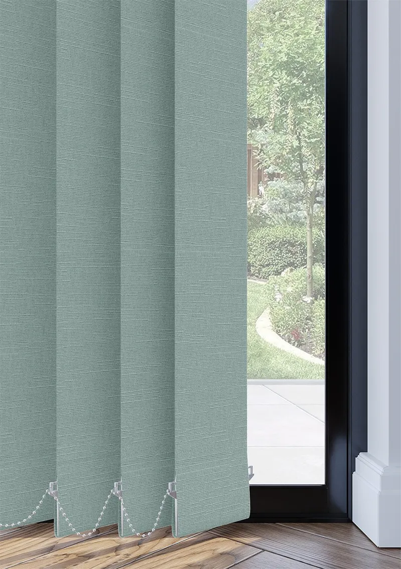 Pale Denim Linen Touch Blackout Vertical Blind