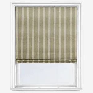 Emily Bond Parasol Stripe Taupe Roman Blind