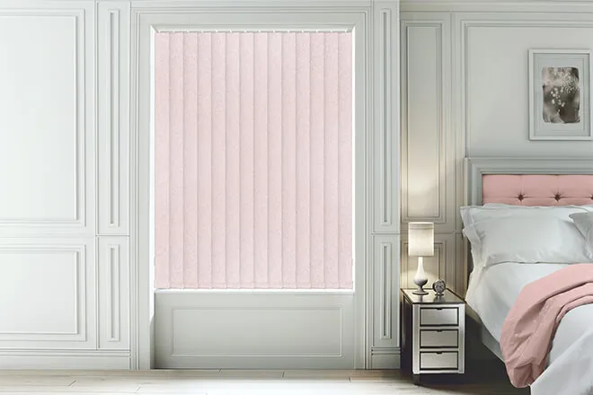 Athena Pink - Textured Vertical Blackout Blind