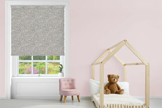 Leopard Print Blush - Children's Blackout Roller Blind