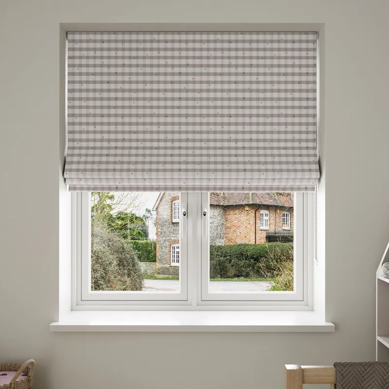 Laura Ashley Alphabet Gingham Linen Blinds Uk