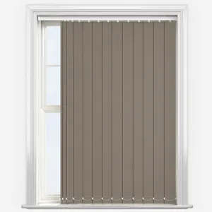 Deluxe Plain Mushroom Vertical Blind