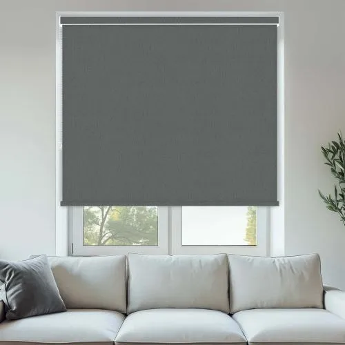 Vibe Blackout Flint Pelmet Roller Blinds - Light Blocking