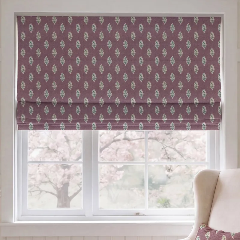 Ante Decor Hidcote Made To Measure Roman Blind Dark Mauve
