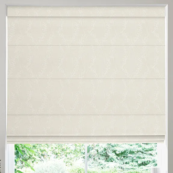 Grace Jacquard Sprig Made To Measure Roman Blind Frost