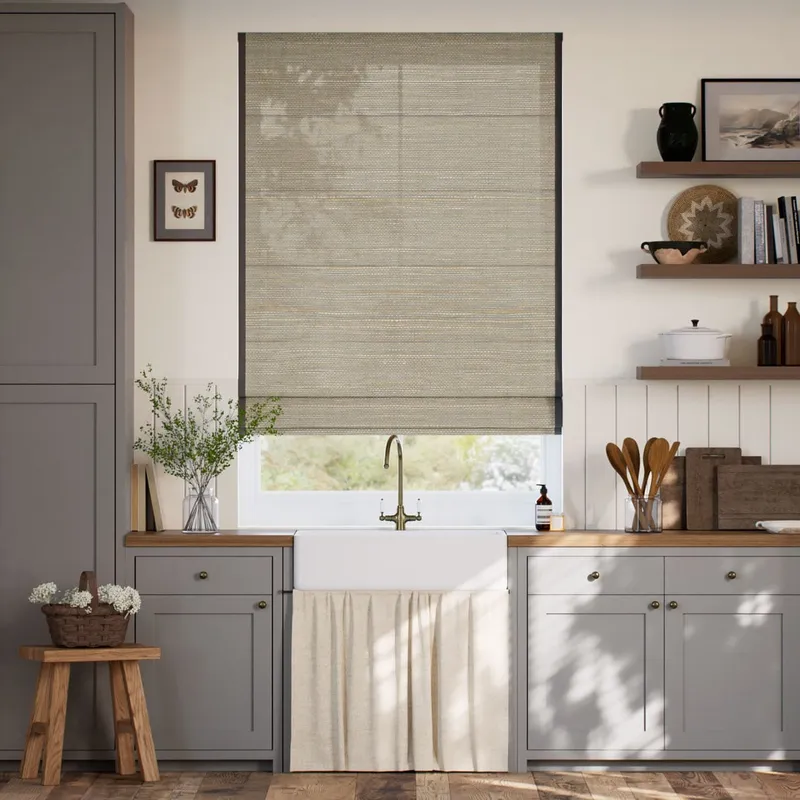 Oslo Hessian & Shadow Roman Blind