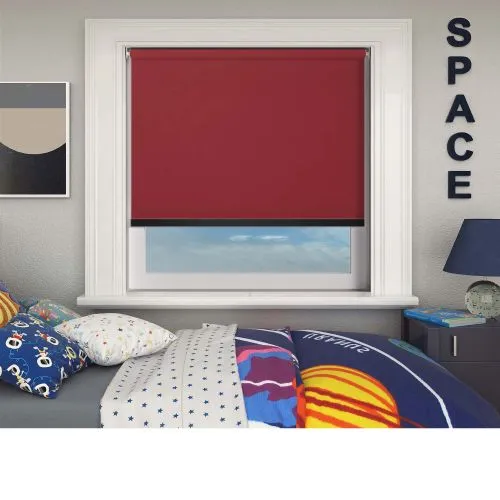 Bedtime Fire Black Bottom Bar Cordless Roller Blind
