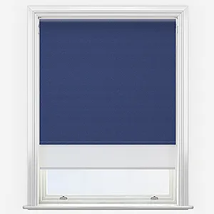 Supreme Blackout Denim Blue & Sunvue White Double Roller Blind