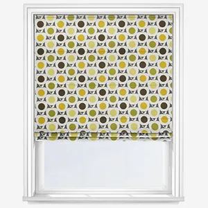 Orla Kiely Apples Ditsy Yellow Multi Roman Blind