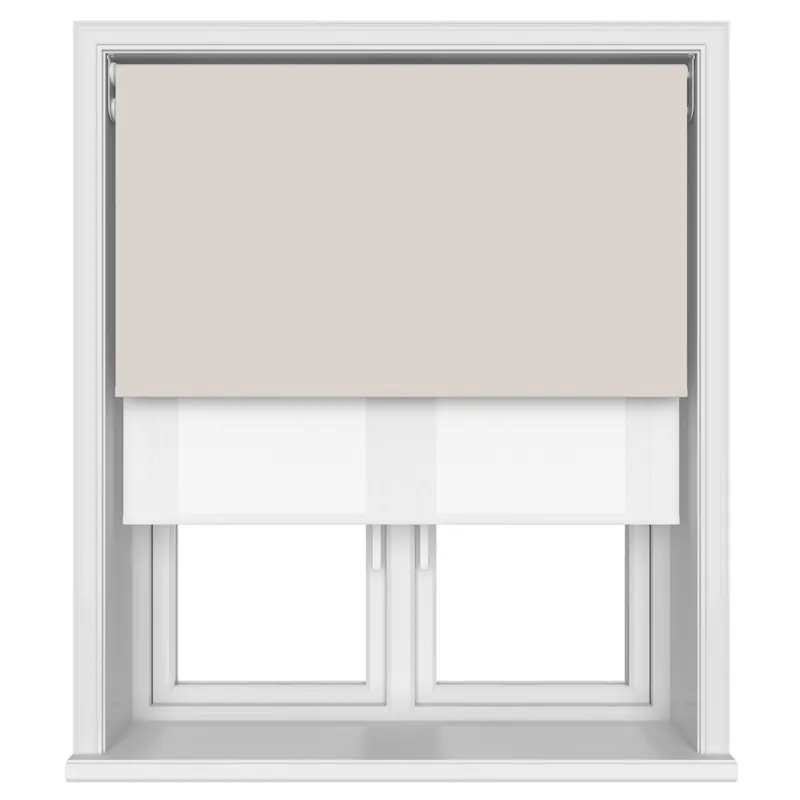 Bella Dove Motorised Double Roller Blind Blind Uk
