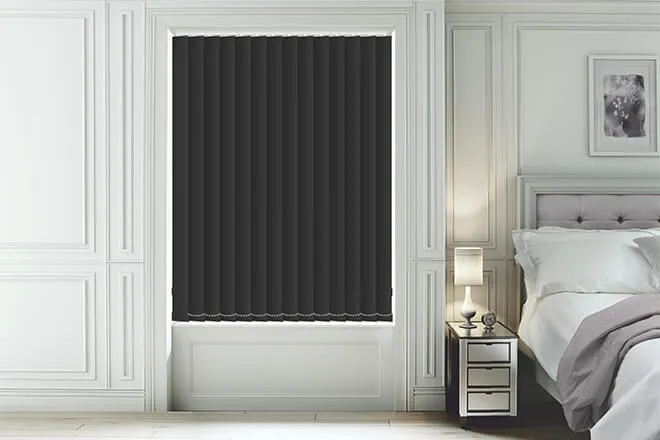 Ibiza Black - Blackout Vertical Blind
