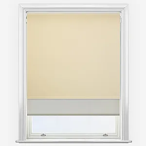 Optima Blackout Light Taupe & Natural Double Roller Blind