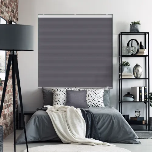 Maven Electric Smoke Blackout Cordless Honeycomb Pleated Blind