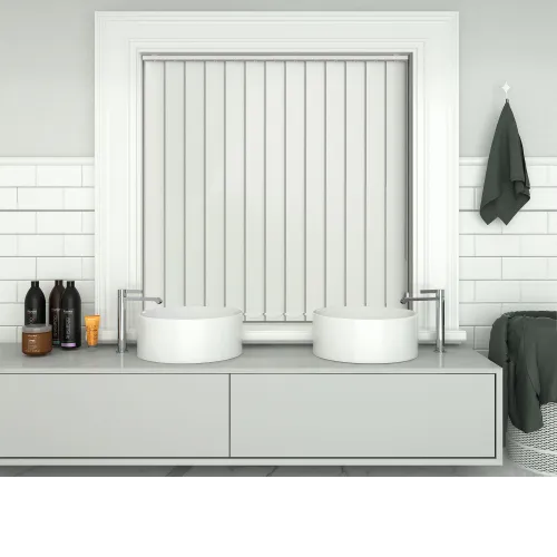 Shower Safe Cream Vertical Blind