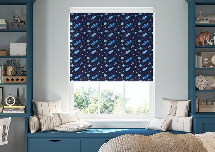 Rocket Adventure Cosmic Blue - Roller Blind