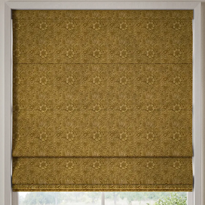 William Morris Marigold Velvet Made To Measure Roman Blind Ochre