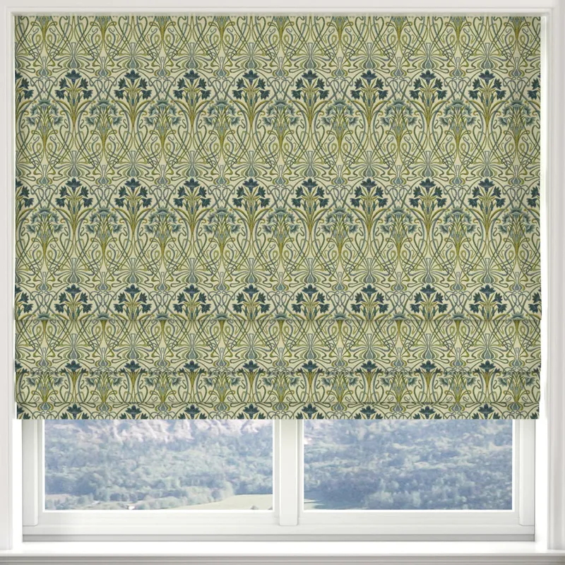Tiffany Printed Made To Measure Roman Blind Prussian