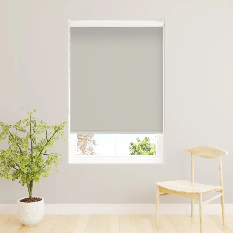 Light Grey Blackout Roller Blinds