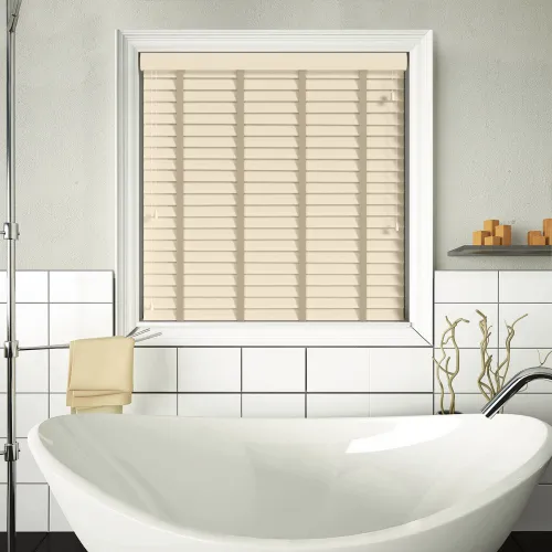 Linara Faux Wood Blind With Canvas Ladder Tapes