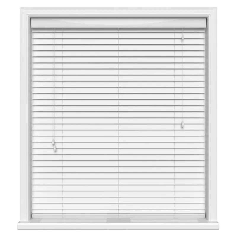 Gloss Pure White Real Wood Blinds Uk