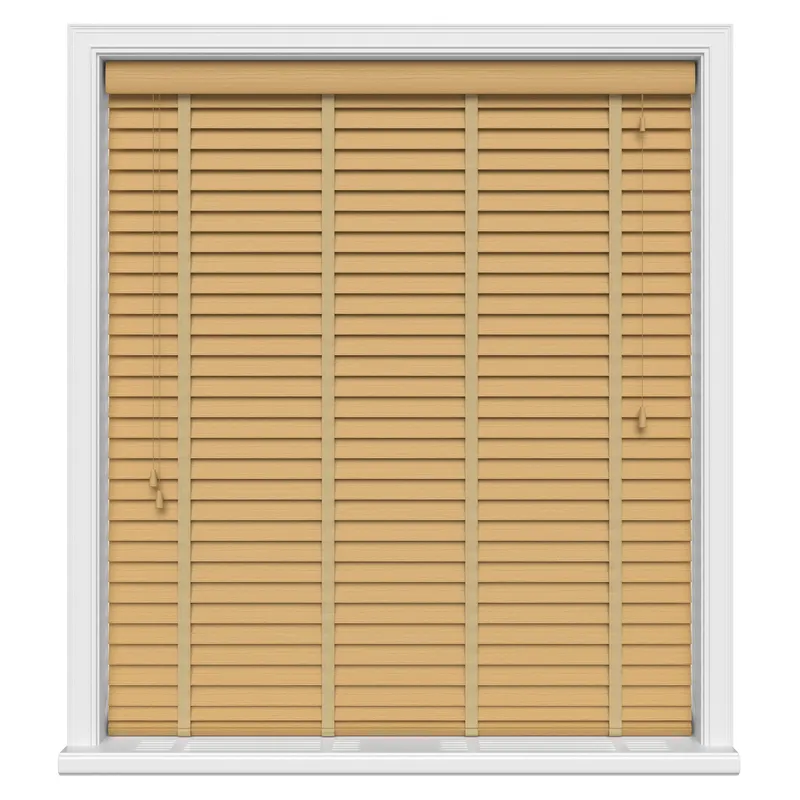 Desert Oak Wood Grain With Tapes Eco-wood Blinds Uk