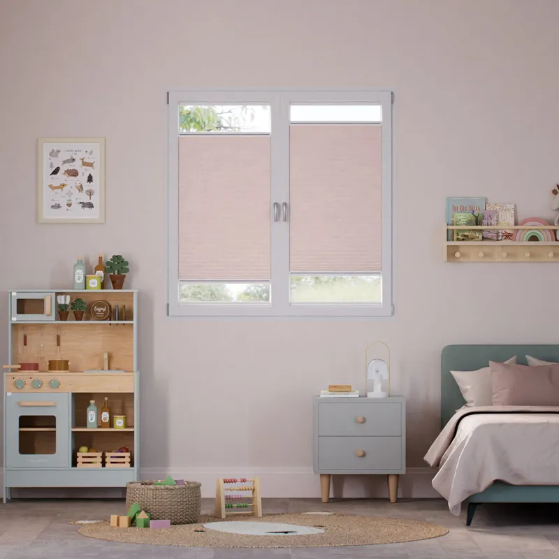 Stick On Duolight Dusky Pink Thermal Blind