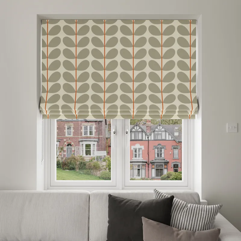 Orla Kiely Two Colour Stem Warm Grey Blinds Uk
