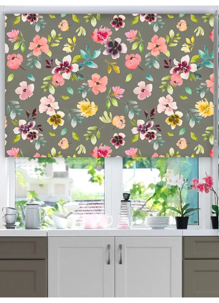 Wildflower Dusk Floral Roller Blind