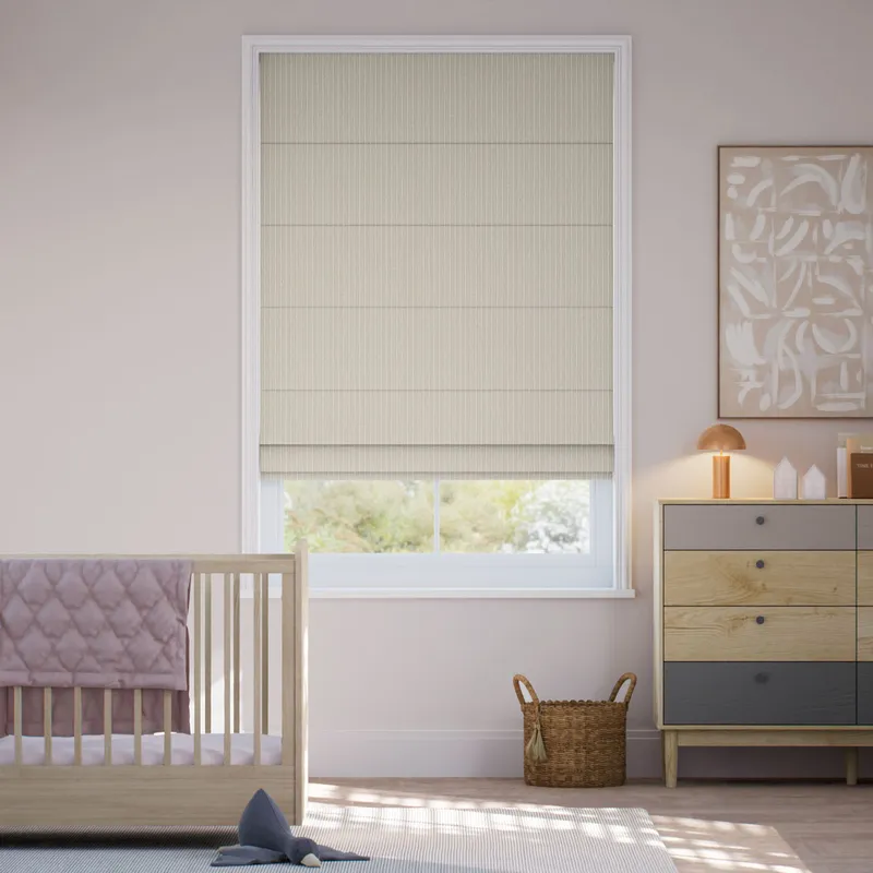 Jude Stripe Taupe Roman Blind