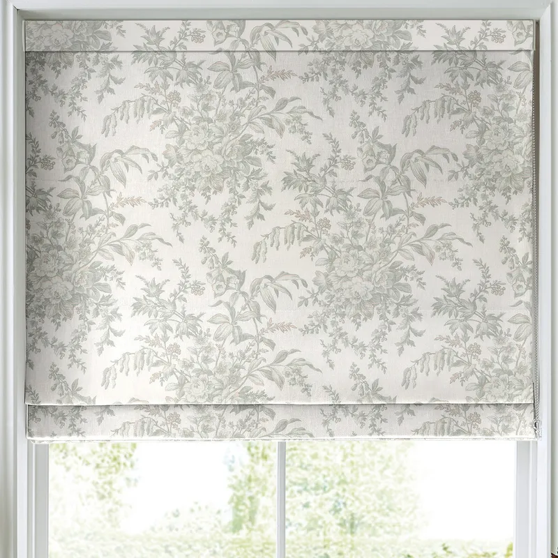 Laura Ashley Picardie Made To Measure Roman Blind Fennel