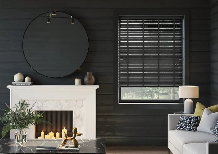 Ecowood Deluxe True Black Satin - Venetian Blind
