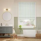 Regatta Stripe Pom-pom Blue & Green Roman Blind