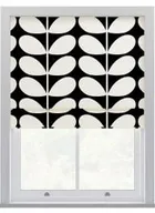 Orla Kiely Jumbo Solid Stem Black Roman Blinds