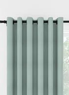 Laura Ashley Easton Grey Green Eyelet Curtain