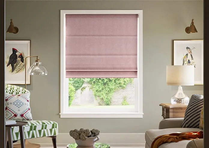 Delicate Chevron Garnet - Roman Blind
