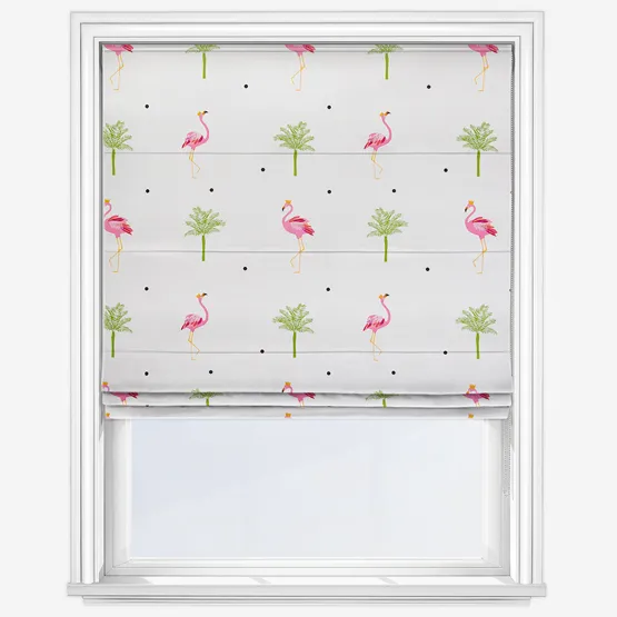 Sara Miller Flamingo Cream Roman Blind