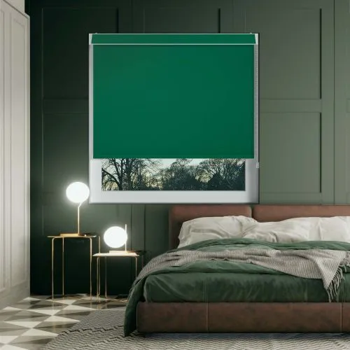 Bedtime Racing Green Pelmet Roller Blind