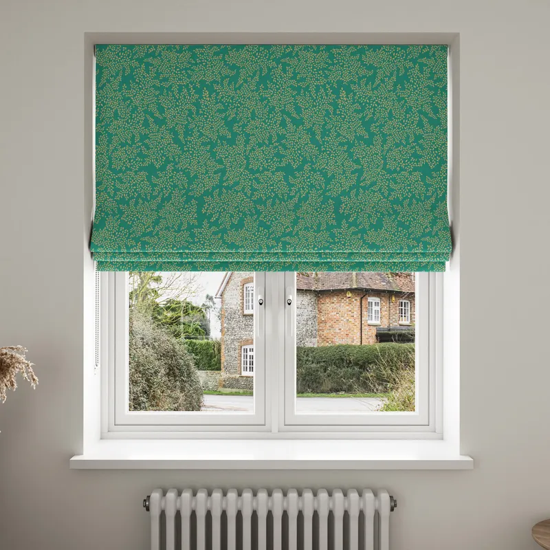 Sara Miller Little Leaves Green Blinds Uk