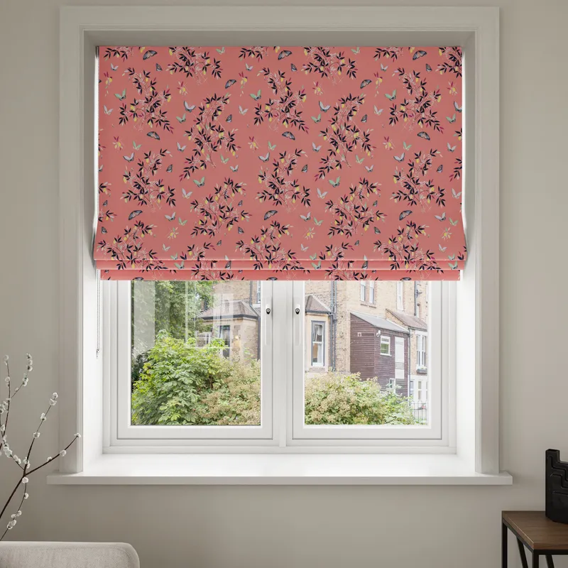 Sara Miller Butterflies & Trellis Peach Blinds Uk