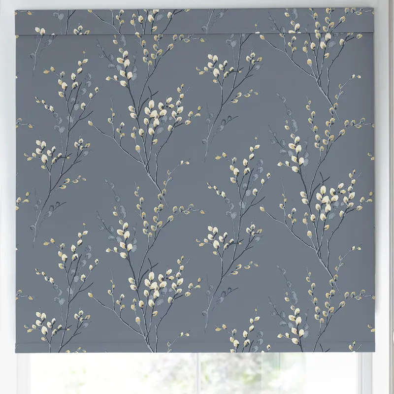 Laura Ashley Pussy Willow Made To Measure Blackout Roller Blind Dark Seaspray