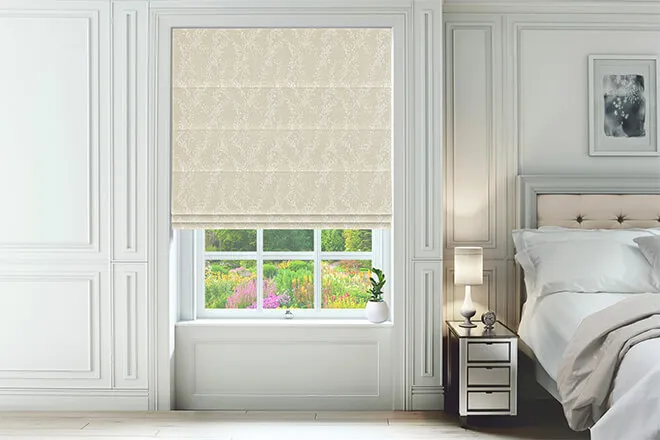 Carlisle Cream - Floral Roman Blind